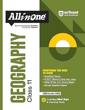 Book cover number 1 for All In One Geography Class 11 (CBSE Exams 2026) written by Shruti Sharma, Kumari Priya published by Arihant Prakashan