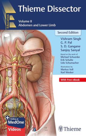 Book cover number 1 for Thieme Dissector (Volume 2) : Abdomen And Lower Limb written by S. D. Gangane, Vishram Singh, G. P. Pal, Sanjoy Sanyal published by Thieme Medical Publishers
