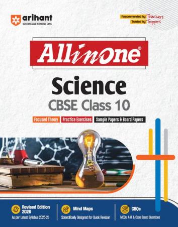 Book cover number 1 for All in one Science CBSE Class 10 (2026 Edition) written by Saleha Pervez, Priyasha Gupta, Himanshi Gambhir published by Arihant Prakashan