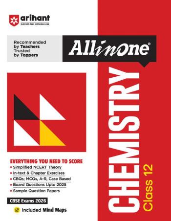 Book cover number 1 for All In One Chemistry Class 12 (CBSE Exams 2026) written by Shikha Soni, Tarnija Midha published by Arihant Prakashan