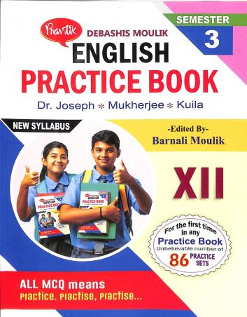Book cover number 1 for Prantik English Practice Book Class 12  Semester 3 written by Ranjan Mukherjee, Utpal Kuila, K. Joseph published by Prantik Prakashani