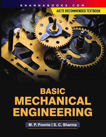 Book cover number 1 for Basic Mechanical Engineering written by S. C. Sharma, M. P. Poonia published by Khanna Publishing House