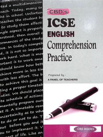 Book cover number 1 for CBD's ICSE English Comprehension Practice written by NA published by CBD Books