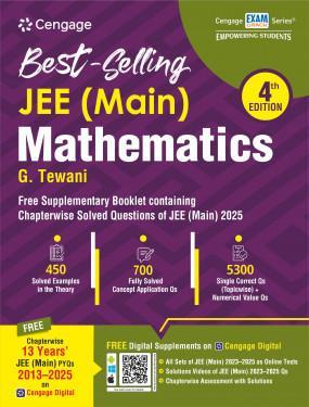 Book cover number 1 for JEE (Main) Mathematics Part 1 (4th Edition) written by G. Tewani published by Cengage Learning India Private Limited