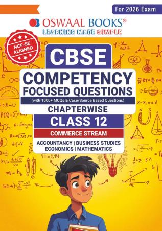 Book cover number 1 for Oswaal CBSE Competency Focused Questions Chapterwise Class 12 Commerce Stream NCF SE (2026 Exam) written by NA published by Oswaal Books