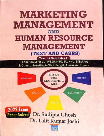 Book cover number 1 for Marketing Management & Human Resource Management (Text And Cases) Year 1, Sem 2, CU written by Sudipta Ghosh, Lalit Kumar Josh published by Lawpoint