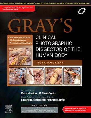 Book cover number 1 for Gray’s Clinical Photographic Dissector Of The Human Body written by Marios Loukas, Nachiket Shankar, Raveendranath Veeramani, R. Shane Tubbs published by Elsevier