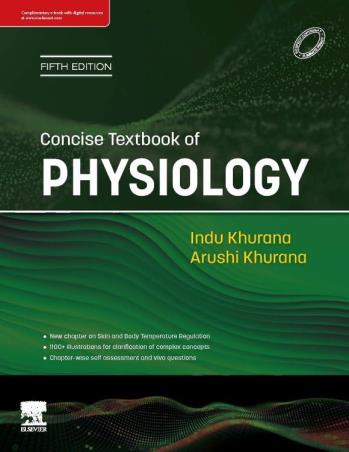 Book cover number 1 for Concise Textbook Of Physiology written by Indu Khurana, Arushi Khurana published by Elsevier