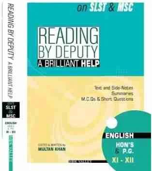 Book cover number 1 for Reading By Deputy A Brilliant Help on SLST & MSC English Hon's 11 & 12 written by NA published by Book Valley
