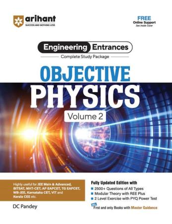 Book cover number 1 for Engineering Entrances Objective Physics (Volume 2) written by D. C. Pandey published by Arihant Prakashan