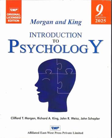 Book cover number 1 for Introduction To Psychology written by Richarg King, C. T. Morgan published by East-West Press Private Limited
