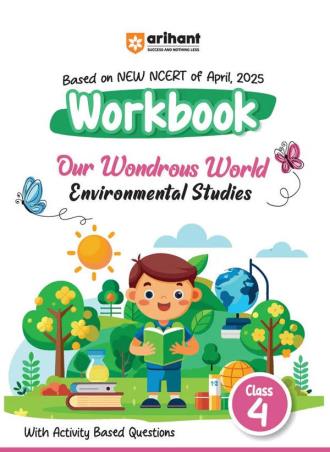Book cover number 1 for Workbook Our Wondrous World Environmental Studies Class 4 (Based on NCERT) written by Nazma Ansari published by Arihant Prakashan