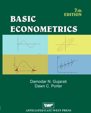 Book cover number 1 for Basic Econometrics written by Damodar N. Gujarati, Dawn C. Porter published by Affiliated East West Press