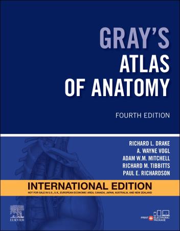 Book cover number 1 for Gray's Atlas Of Anatomy written by Richard L. Drake, A. Wayne Vogl, Adam W. M. Mitchell, Richard Tibbitts, Paul Richardson published by Elsevier