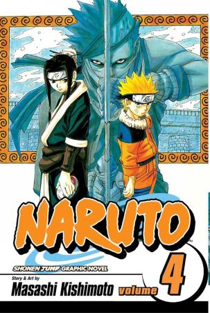 Book cover number 1 for Naruto, Volume 4 written by Masashi Kishimoto published by Simon & Schuster