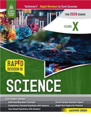 Book cover number 1 for Rapid Revision In Science Class 10 (For 2026 Exams) written by Lakhmir Singh published by S. Chand Publishing