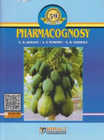 Book cover number 1 for Pharmacognosy (59 Edition) written by S. B. Gokhale, C. K. Kokate, A. P. Purohit published by Nirali Prakashan