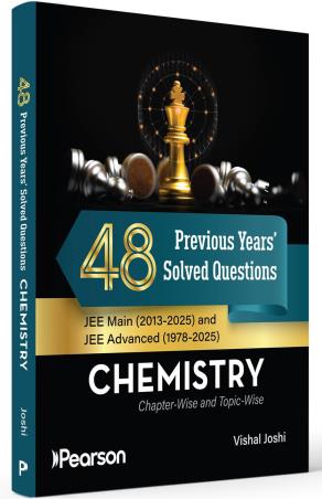 Book cover number 1 for 48 Previous Years' Solved Questions Chemistry written by Vishal Joshi published by Pearson Education