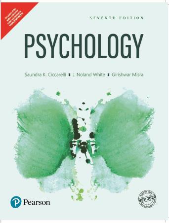 Book cover number 1 for Psychology (NEP 2020) written by Girishwar Misra, Saundra K. Ciccarelli, J. Noland White published by Pearson Education