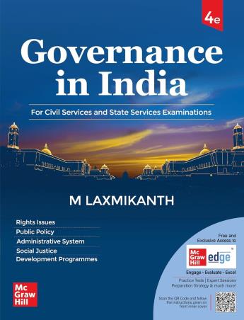 Book cover number 1 for Governance In India (For Civil Services And State Services Examinations) written by M. Laxmikanth published by McGraw Hill Education Private Limited