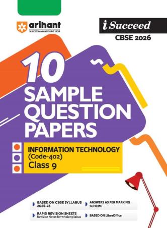 Book cover number 1 for I Succeed 10 Sample Question Papers Information Technology (Code 402) Class 9 (CBSE 2026) written by Shefali Saini published by Arihant Prakashan