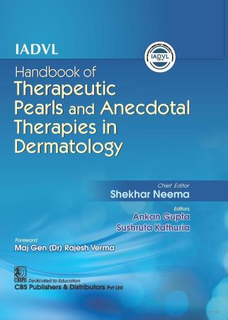 Book cover number 1 for IADVL Handbook Of Therapeutic Pearls And Anecdotal Therapies In Dermatology written by Shekhar Neema published by CBS Publishers & Distributors Pvt. Ltd.