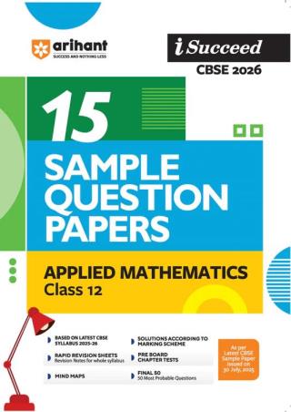 Book cover number 1 for i-Succeed 15 Sample Question Papers Applied Mathematics Class 12 (CBSE Exams 2026) written by NA published by Rita Book Agency