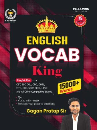 Book cover number 1 for English Vocab King 15000 + Words written by Gagan Pratap published by Champion Publication