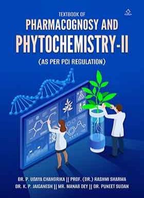 Book cover number 1 for Textbook Of Pharmacognosy And Phytochemistry- 2 written by Rashmi Sharma, K P Jaiganesh, P. Udaya Chandrika, Manab Dey, Puneet Sudan published by Shashwat Publication