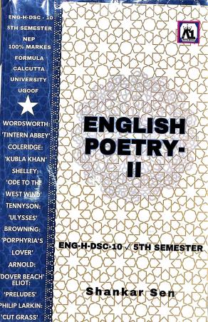 Book cover number 1 for English Poetry-2 (5th Semester) written by Shankar Sen published by Royal Books