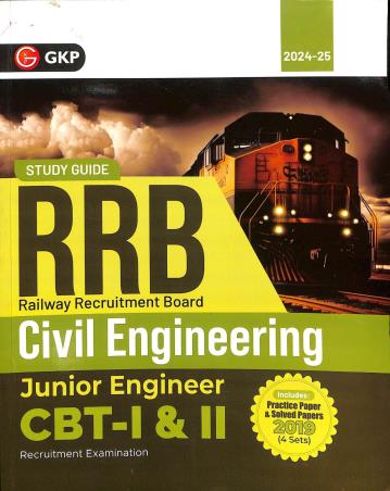 Book cover number 1 for Study Guide RRB Junior Engineer Recruitment Examination 2024-25 : Civil Engineering (CBT- 1 & 2) written by NA published by G. K. Publications (P) Ltd.