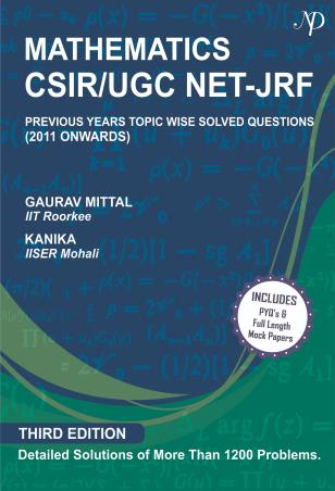 Book cover number 1 for Mathematics CSIR/UGC NET-JRF Previous Years Topic Wise Solved Questions written by Gaurav Mittal, Kanika published by New Delhi Publishers