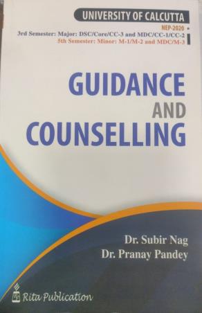 Book cover number 1 for Guidance And Counselling written by Subir Nag, Pranay Pandey published by Rita Publication
