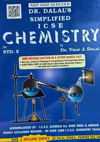 Book cover number 1 for Simplified ICSE Chemistry Class 10 (For 2027 Examination) NEP 2020 written by Viraf J. Dalal published by Allied Publishers Private Limited