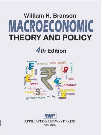 Book cover number 1 for Macroeconomic Theory And Policy written by William H. Brason published by East-West Press Private Limited