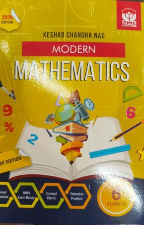Book cover number 1 for Modern Mathematics Class 6 (2026 Edition) written by K. C. Nag published by Nag Publishing House