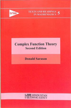 Book cover number 1 for Complex Function Theory : Texts And Readings In Mathematics 5 written by Donald Sarason published by Hindustan Book Agency