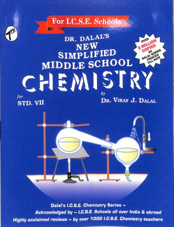 Book cover number 1 for New Simplified Middle School Chemistry Class 7 (ICSE) written by Viraf J. Dalal published by Allied Publishers Private Limited