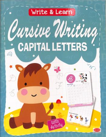 Book cover number 1 for Write & Learn Cursive Writing Capital Letters written by NA published by Shanti Publications