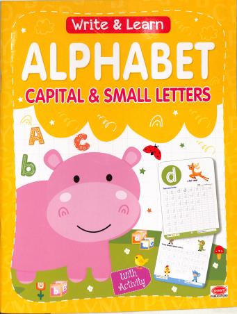 Book cover number 1 for Write & Learn Alphabet Capital & Small Letters written by NA published by Shanti Publications