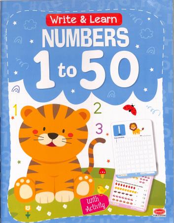 Book cover number 1 for Write & Learn Numbers 1-50 written by NA published by Shanti Publications