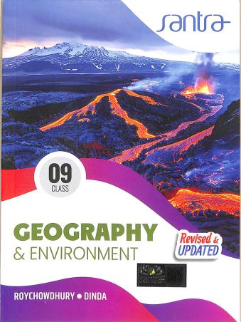 Book cover number 1 for Santra Geography & Environment Class 9 (2026 Edition) written by Ashitendu Raychowdhury, Sambhunath Dinda published by Santra Publication Pvt. Ltd