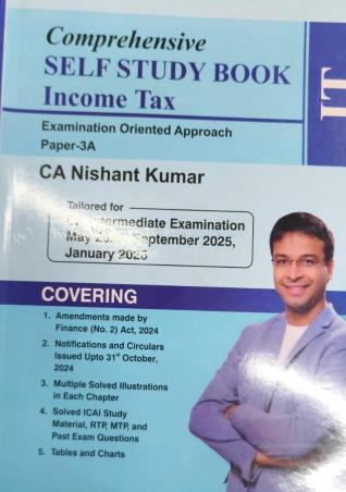 Book cover number 1 for Comprehensive Self Study Book Income Tax (2025) written by Nishant Kumar published by Shuchita Prakashan (P) Ltd.