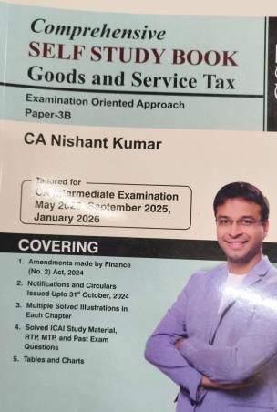 Book cover number 1 for Comprehensive Self Study Book Goods And Service Tax (2025) written by Nishant Kumar published by Shuchita Prakashan (P) Ltd.