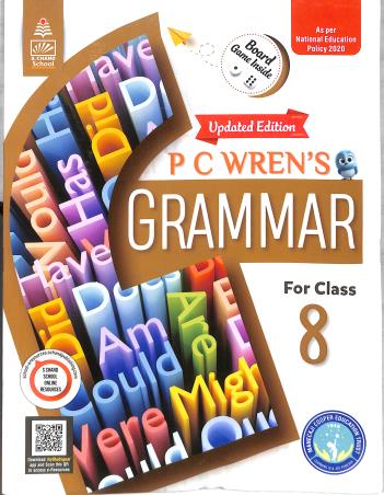 Book cover number 1 for P. C. Wren's Grammar For Class 8 (NEP 2020) written by P. C. Wren published by Blackie ELT Books