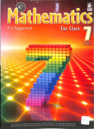 Book cover number 1 for Mathematics Class 7 Book 2 (NEP / NCF) written by R. S. Aggarwal published by Bharati Bhawan Publishers & Distributors