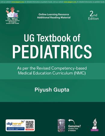 Book cover number 1 for UG Textbook Of Peadiatrics written by Piyush Gupta published by Jaypee Brothers Medical Publishers (P) Ltd.