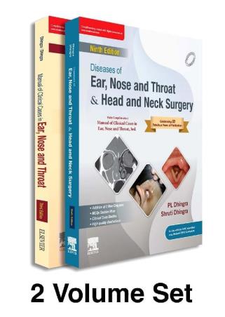 Book cover number 1 for Diseases Of Ear, Nose & Throat And Head & Neck Surgery (Set Of 2 Volume) written by P. L. Dhingra, Shruti Dhingra published by Elsevier