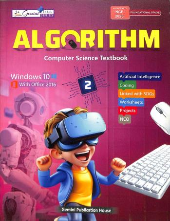 Book cover number 1 for Algorithm - Computer Science Textbook 2 (NCF 2023) written by Asha Sharma, Deepak Mittal published by Gemini Publication House