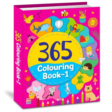 Book cover number 1 for 365 Colouring Book 1 written by NA published by Brijbasi Art Press Ltd